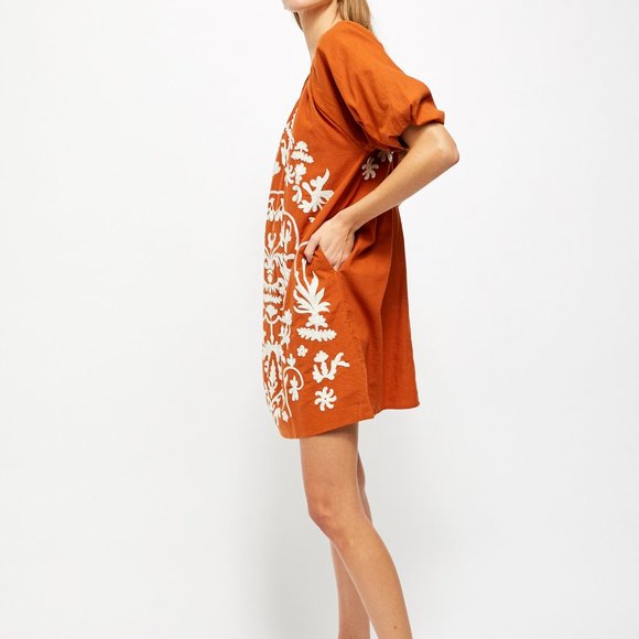 NWT Free People Fiona Embroidered Mini Dress - Picture 3 of 6
